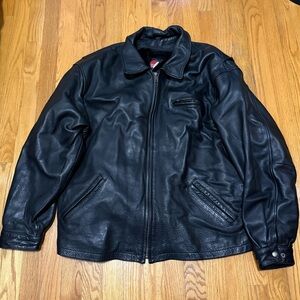 men’s black vintage radius leather jacket